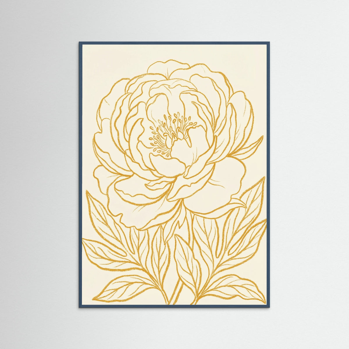 Teal Wood Golden Bloom