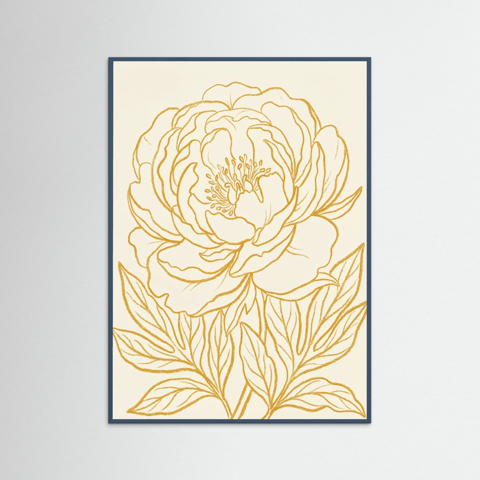 Teal Wood Golden Bloom