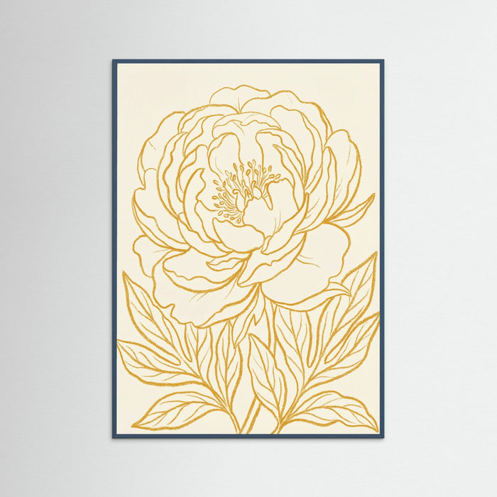 Teal Wood Golden Bloom