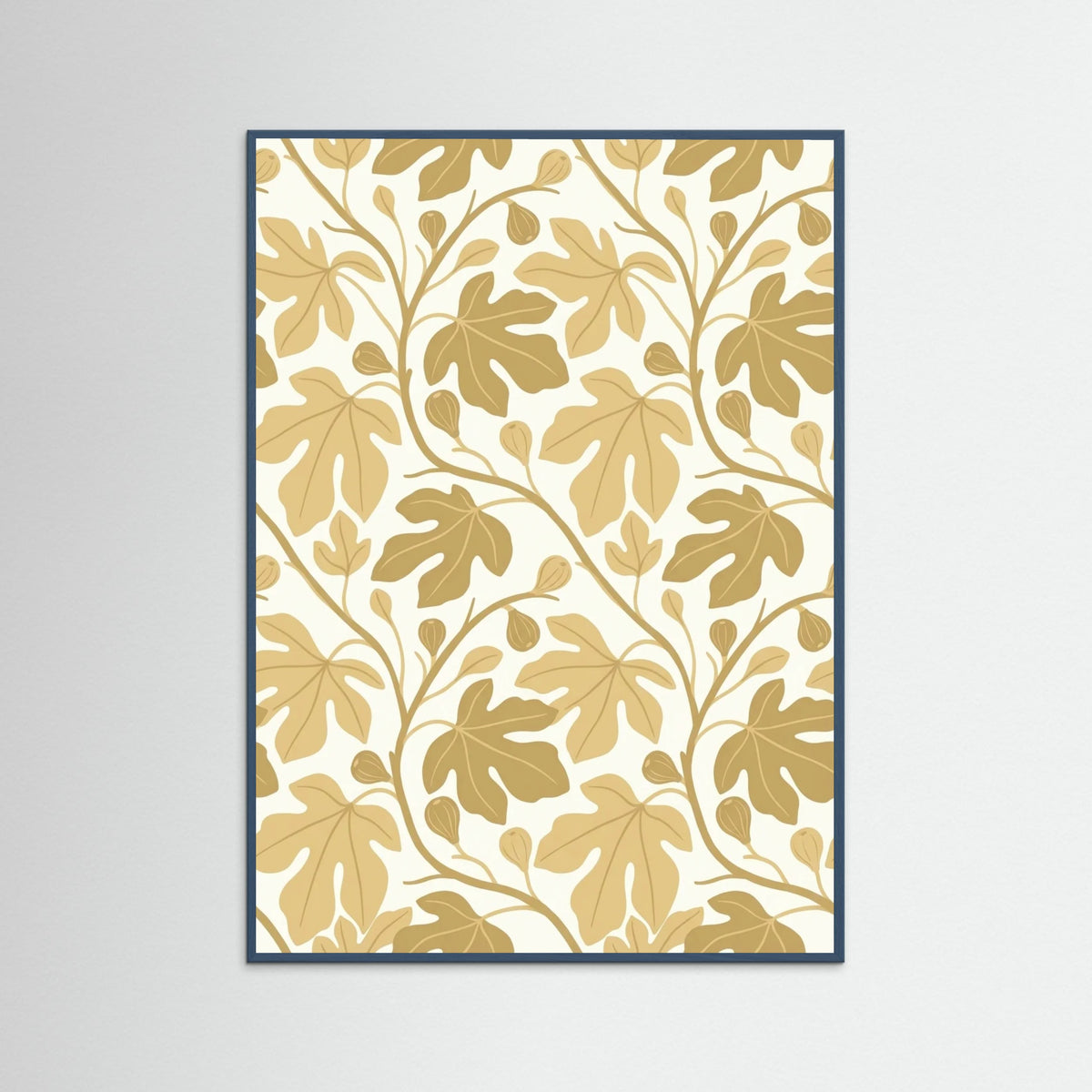 Teal Wood Golden Botanical Harmony