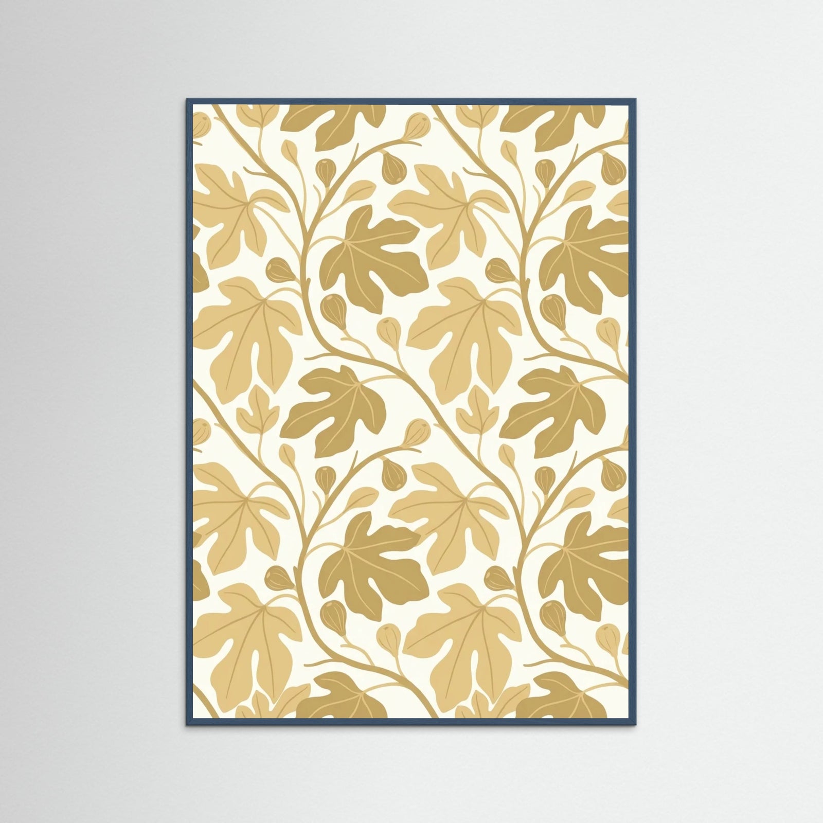 Teal Wood Golden Botanical Harmony