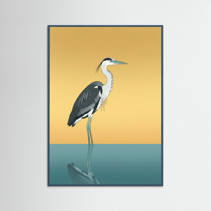 Teal Wood Golden Crane Procession
