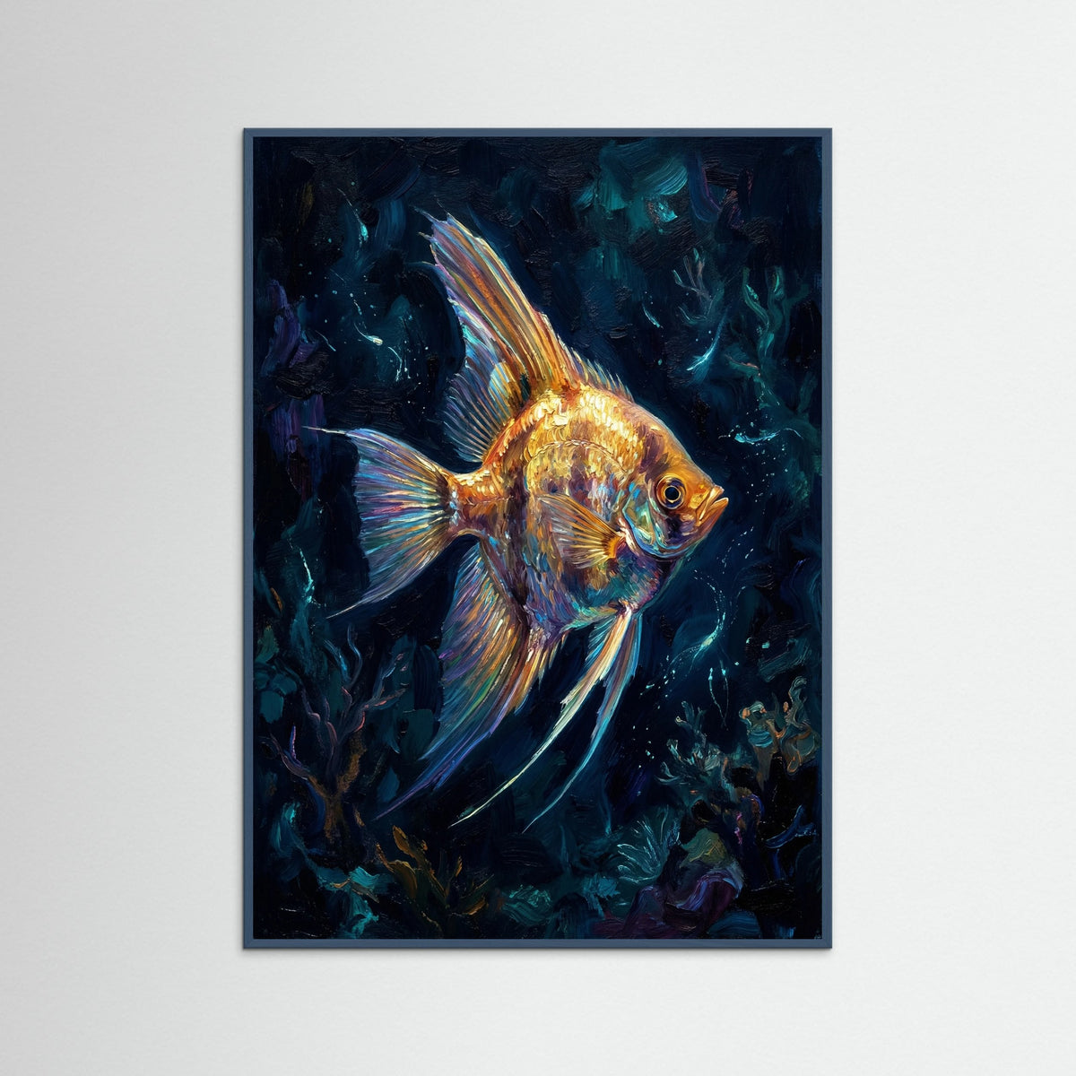 Teal Wood Golden Depths