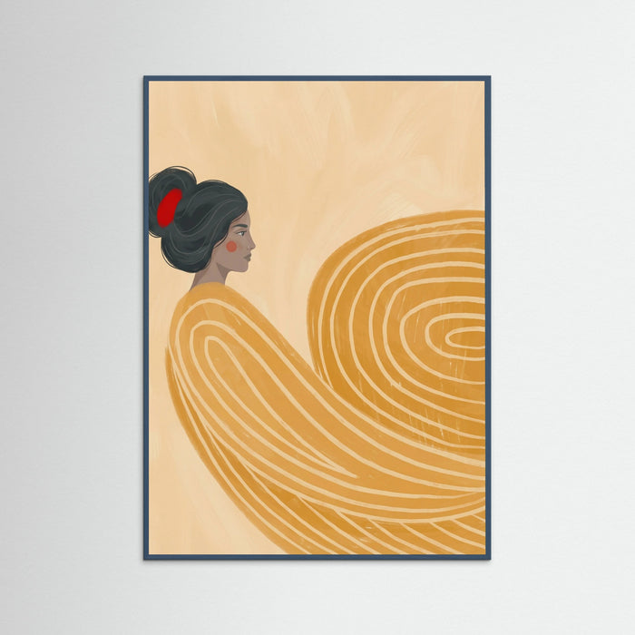 Teal Wood Golden Embrace