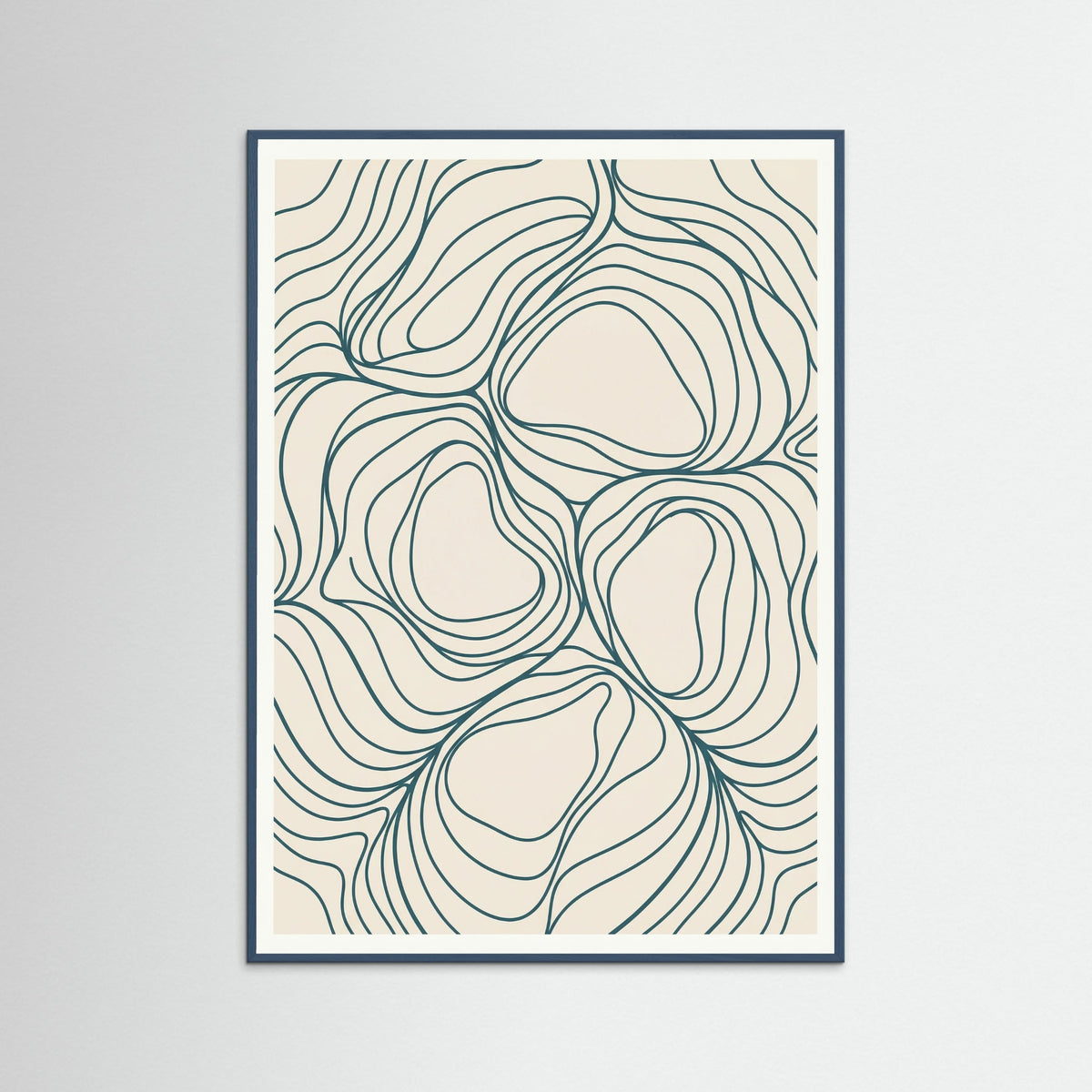 Teal Wood Golden Flow