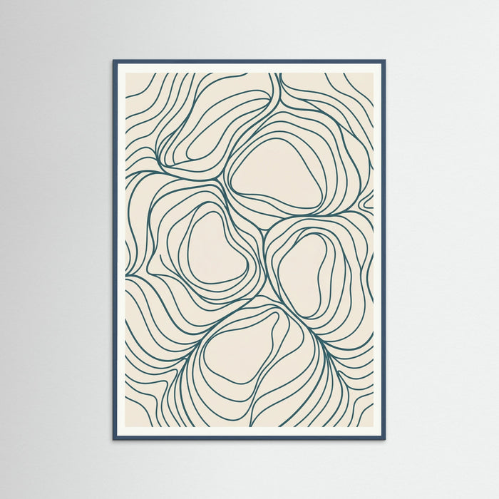 Teal Wood Golden Flow