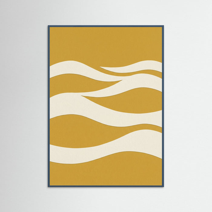 Teal Wood Golden Fronds