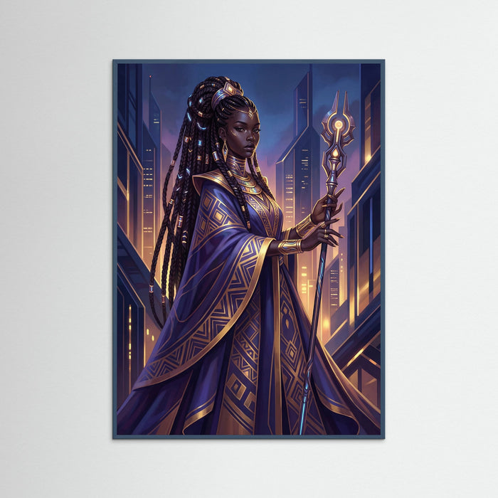 Teal Wood Golden Gaze