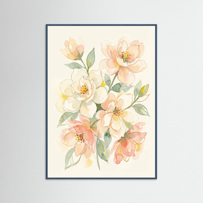 Teal Wood Golden Poppies