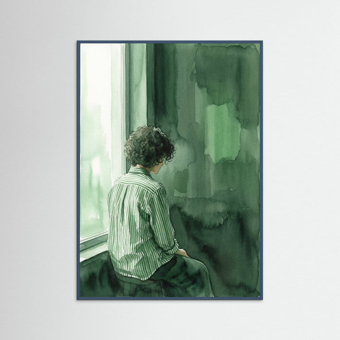 Teal Wood Green Curls