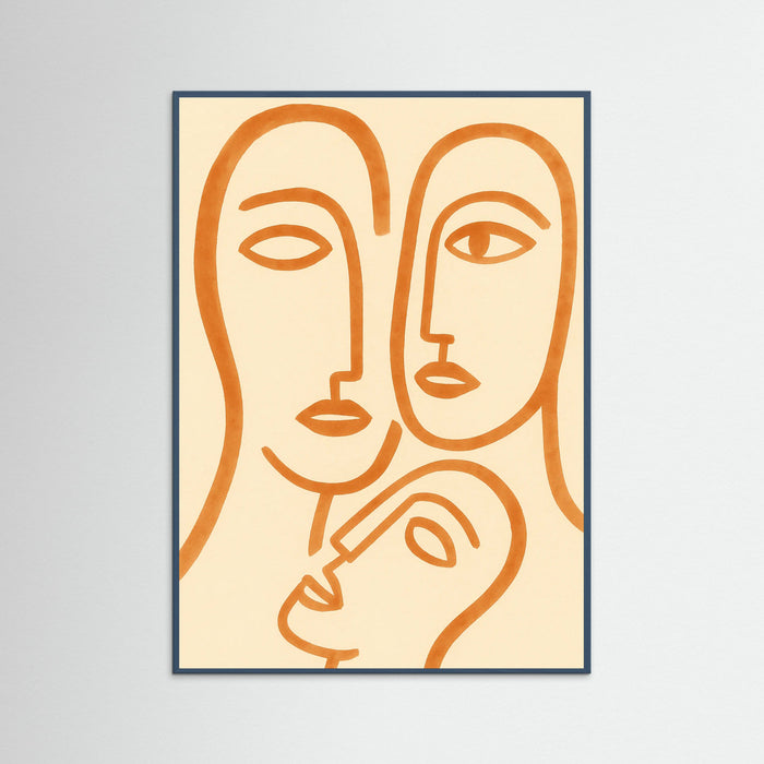 Teal Wood Green Line Faces