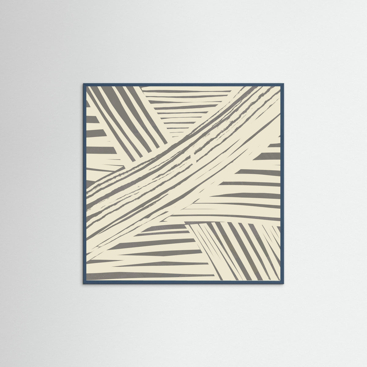 Teal Wood Grey diagonal stripe pattern Poster