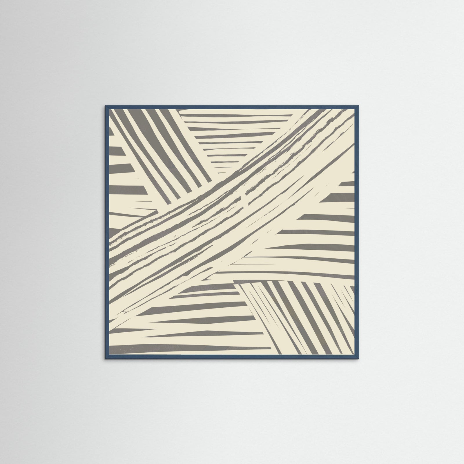 Teal Wood Grey diagonal stripe pattern Poster