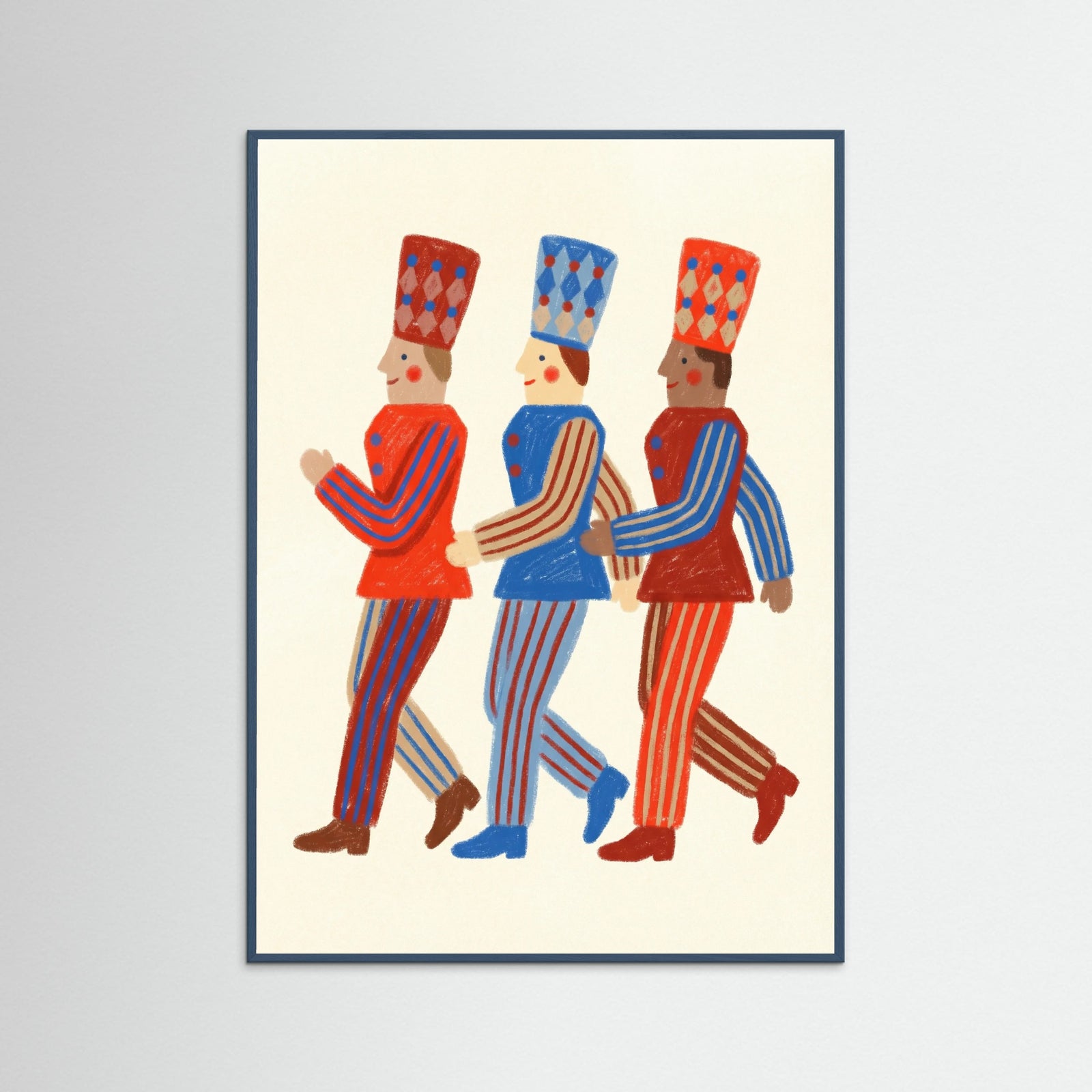 Teal Wood Harlequin Dancers
