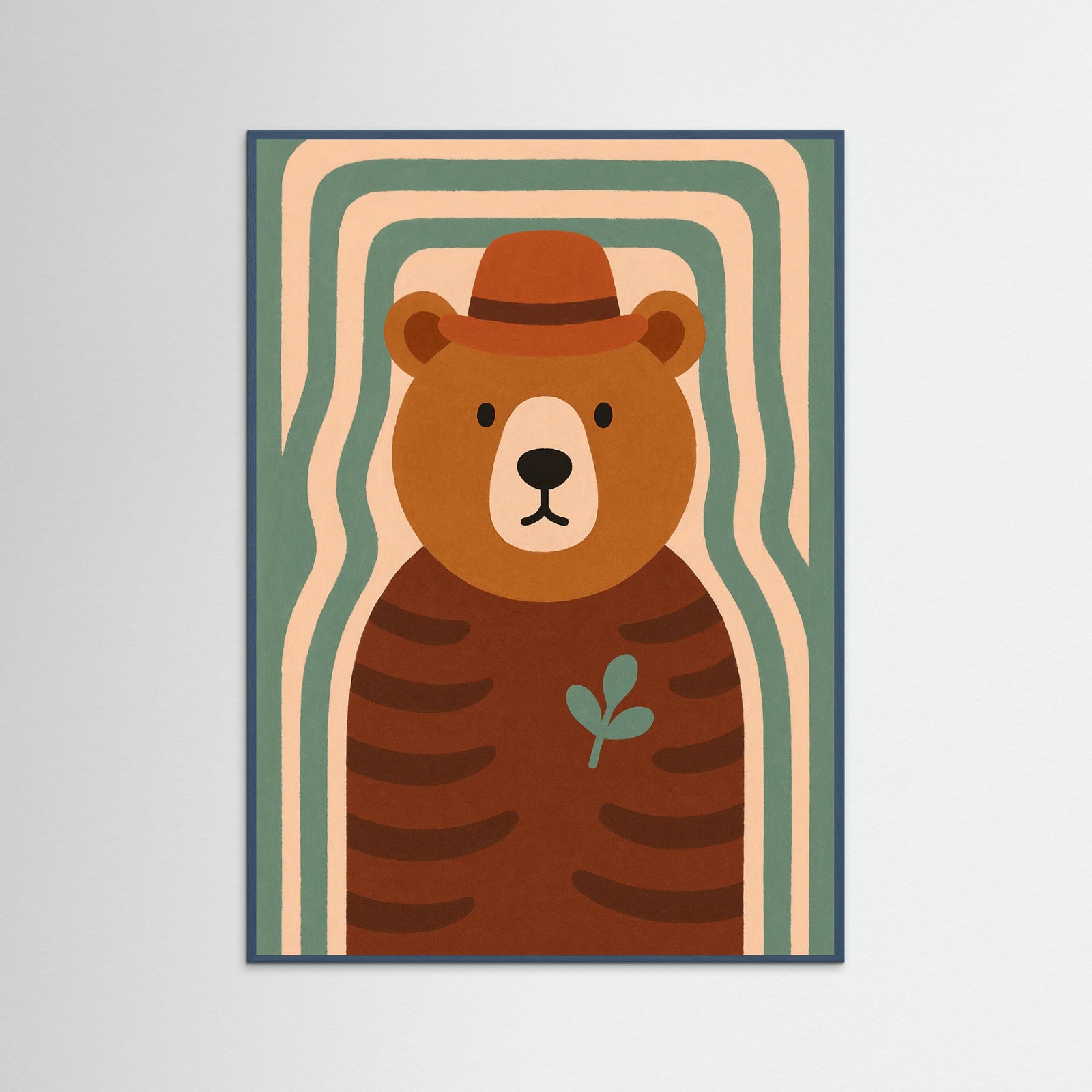 Teal Wood Hat and Spectacles