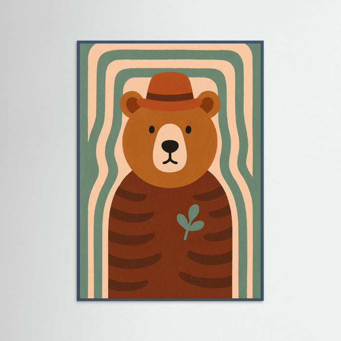 Teal Wood Hat and Spectacles