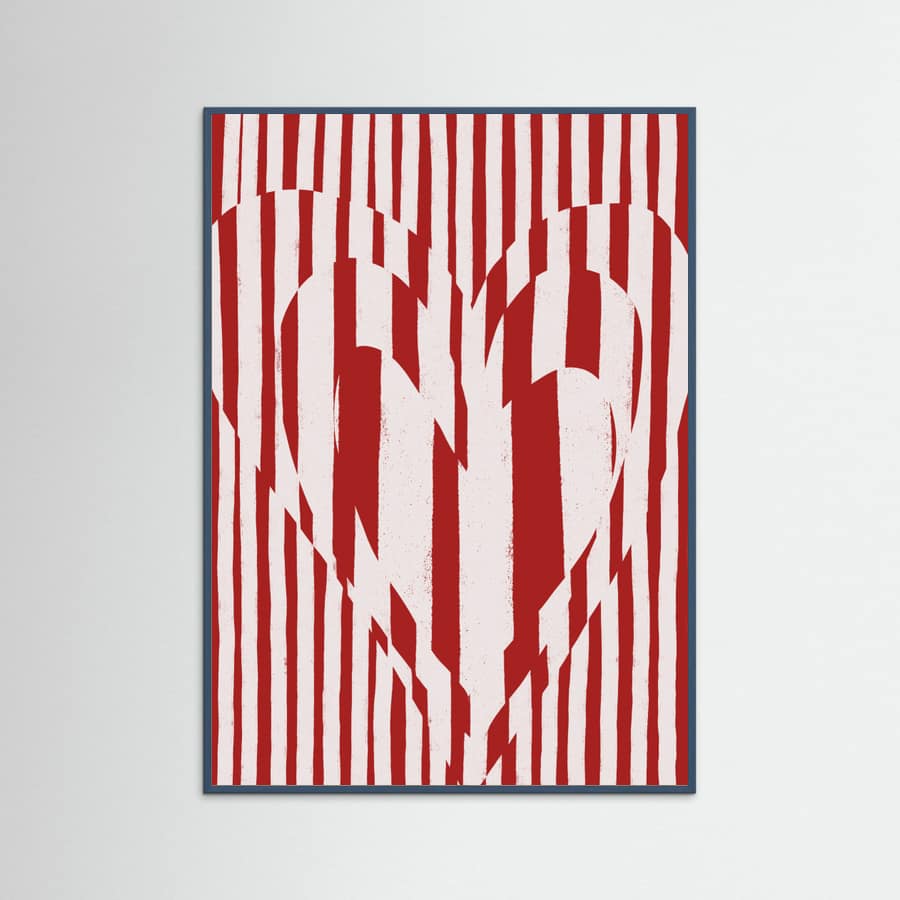 Heart in Stripes Poster – poster and art print