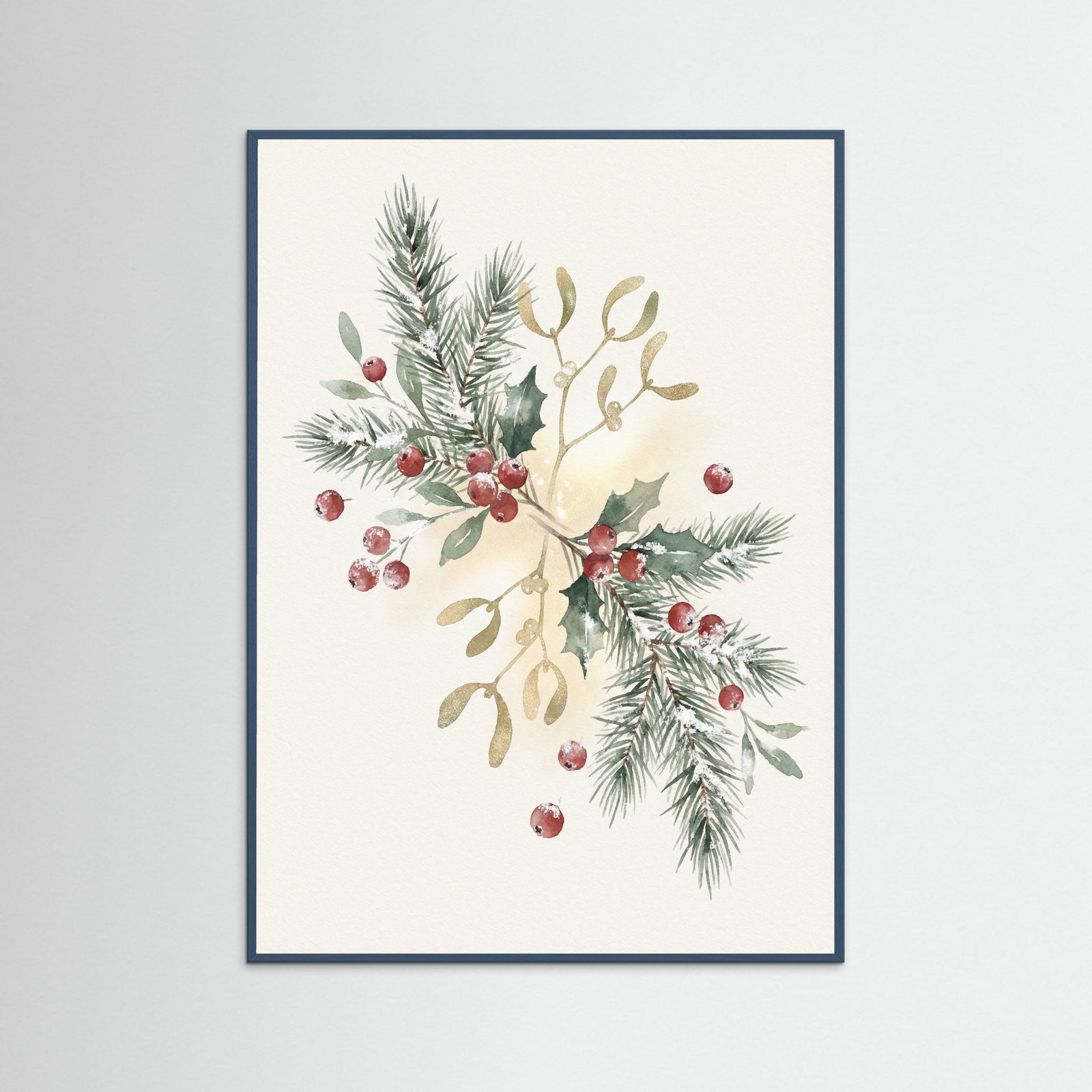 Teal Wood Holiday Harmony Wreath