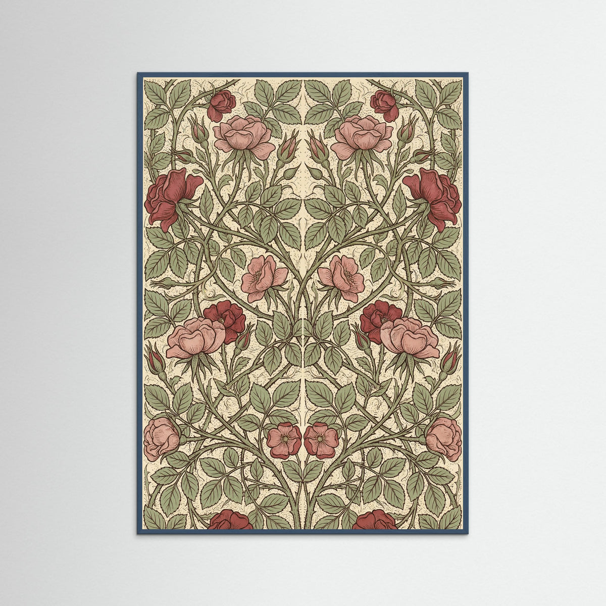 Teal Wood Honeysuckle Pattern 1876