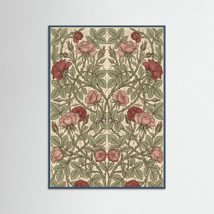 Teal Wood Honeysuckle Pattern 1876