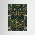 Teal Wood Honeysuckle Pattern