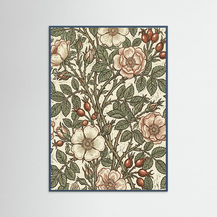 Teal Wood Honeysuckle Scroll