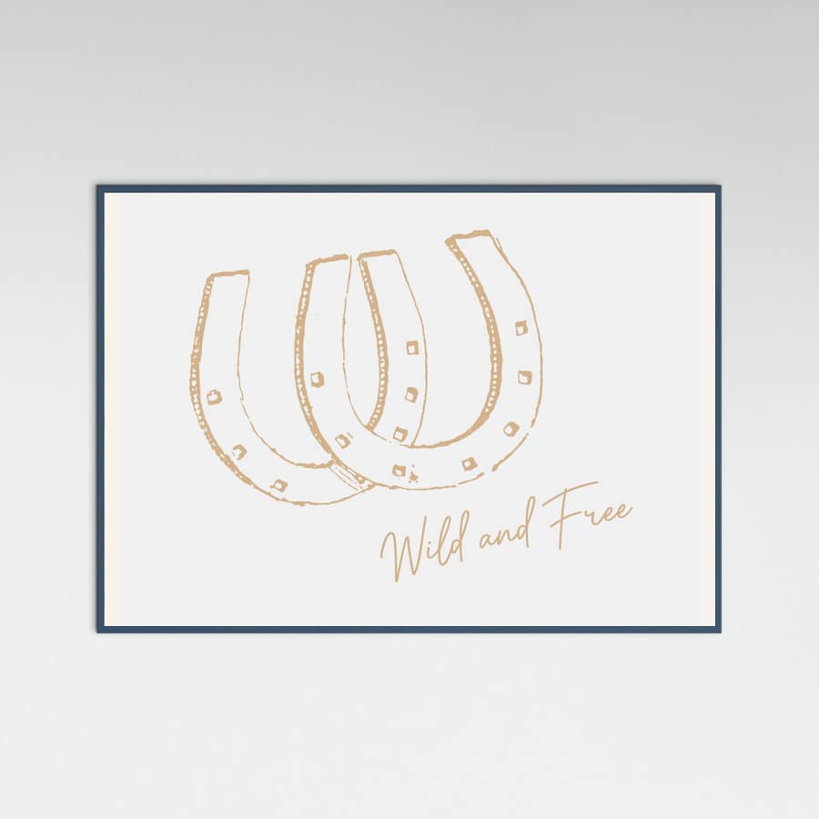 Plakat Horseshoe Wild and Free Neutral – plakat i druk artystyczny
