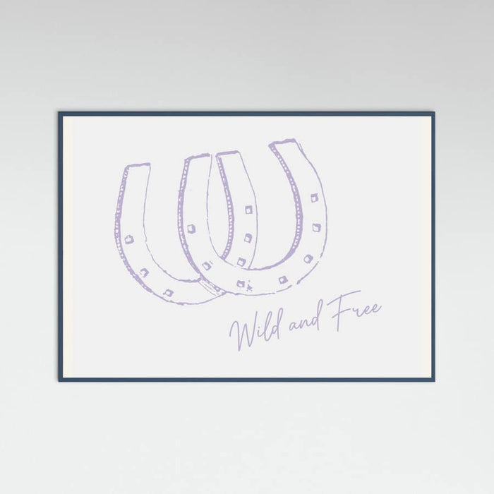 Horseshoe Wild and Free Purple Poster – Poster und Kunstdruck