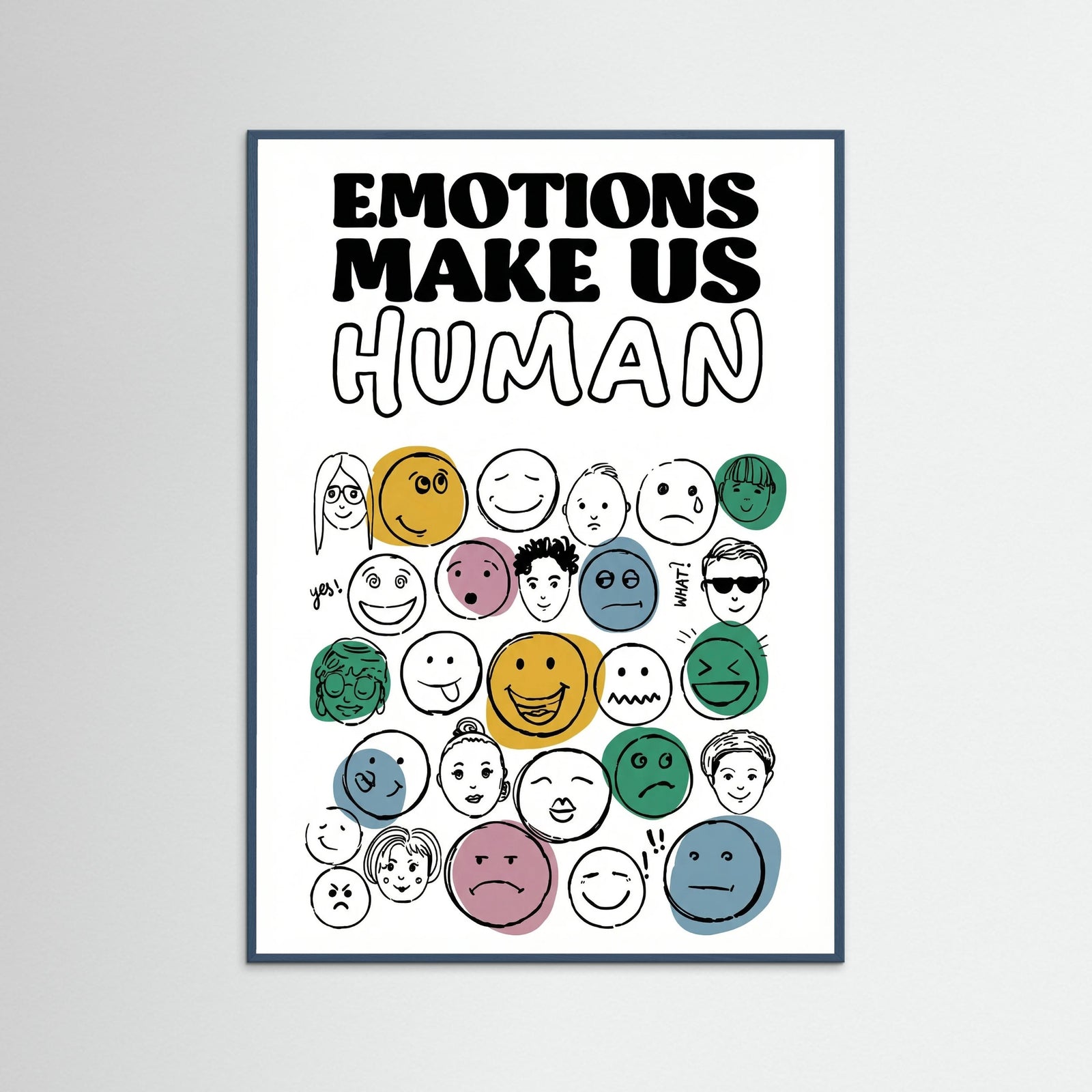 Teal Wood Human Emotions
