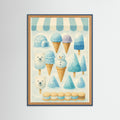 Teal Wood Ice Cream Poster
