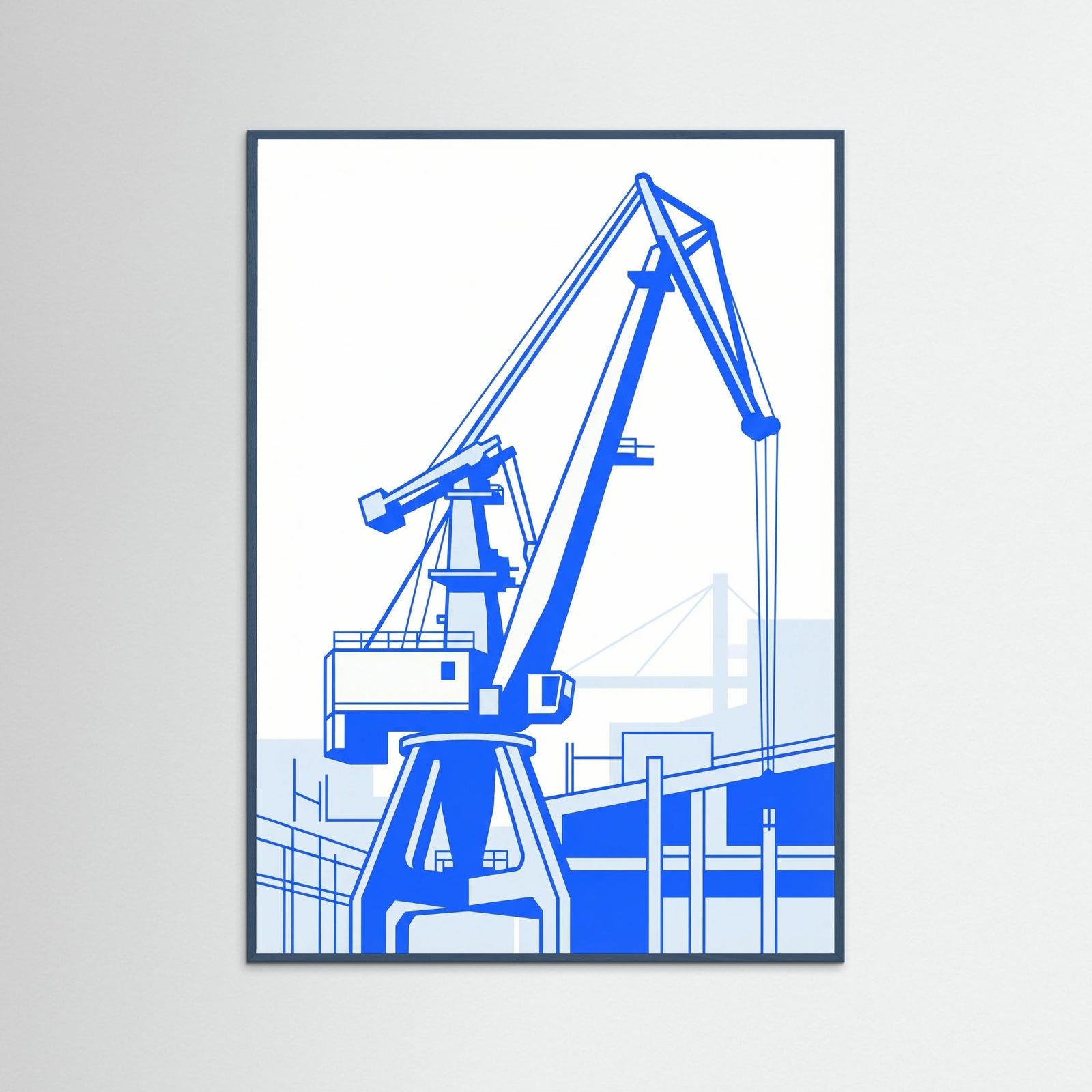 Teal Wood Industrial Blueprints