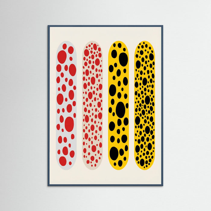 Teal Wood Infinity Dots Exhibition