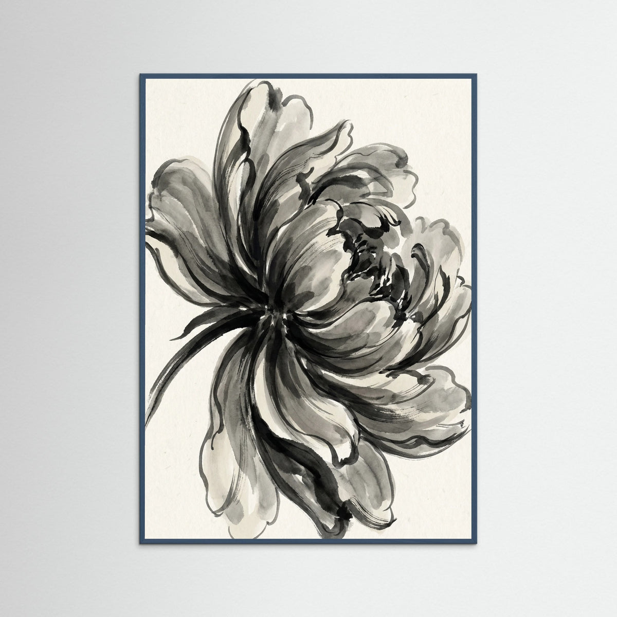Teal Wood Ink Bouquet Black