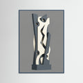 Teal Wood Interlocked Forms