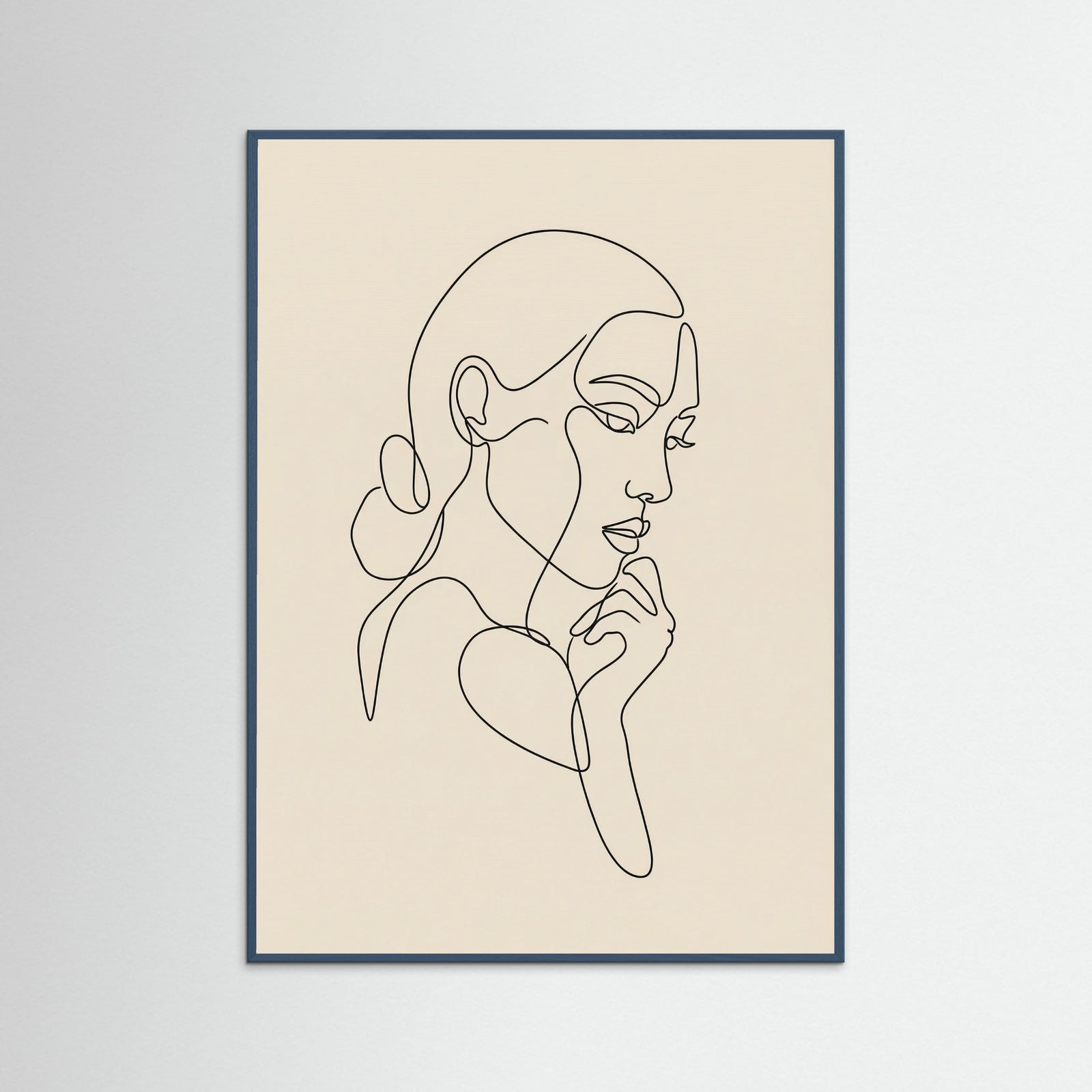 Teal Wood Intertwined Faces