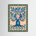 Teal Wood Intertwined Gaze