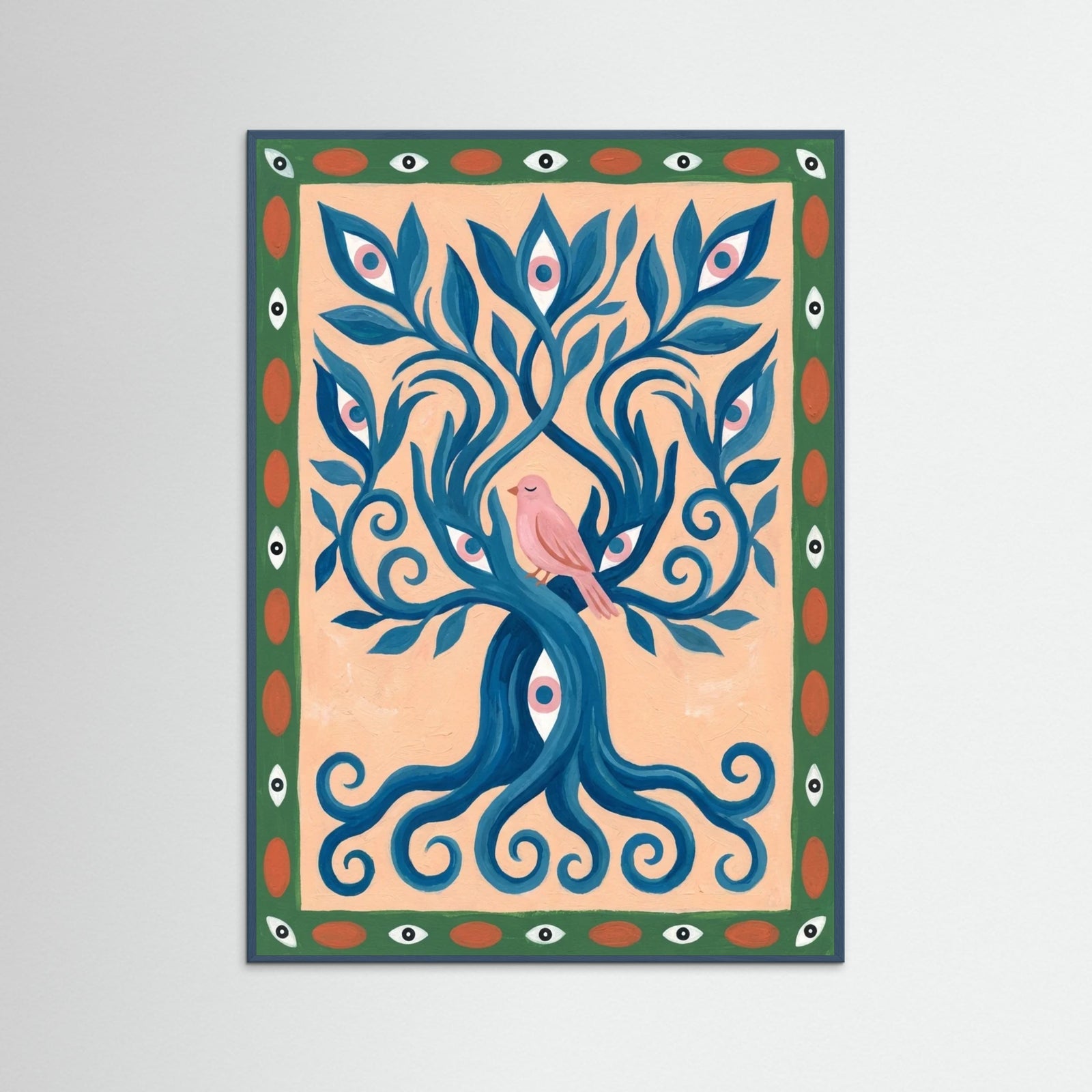 Teal Wood Intertwined Gaze