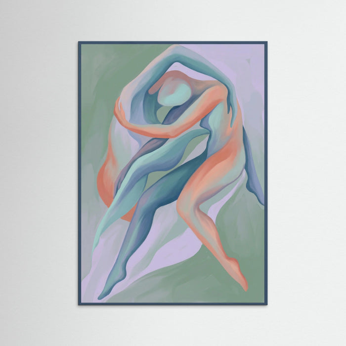 Teal Wood Intertwined Gazes