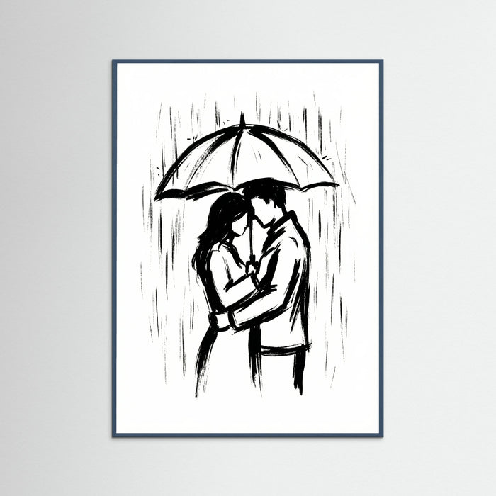 Teal Wood Intimate Embrace Black
