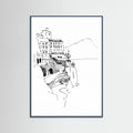 Italian Landscape Art, Amalfi Coast Small Towns By The Sea Poster – Poster und Kunstdruck