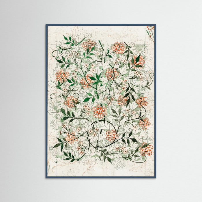 Teal Wood Jasmine Vine Elegance