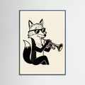 Teal Wood Jazz Cat Groove