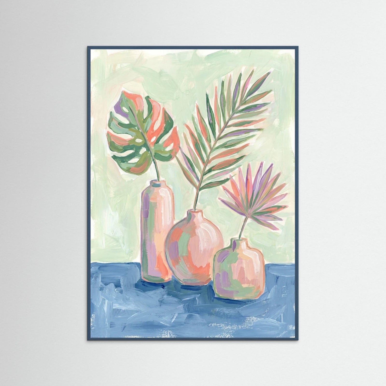 Teal Wood Joyful Blooms