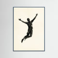 Teal Wood Joyful Dance Silhouette