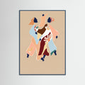 Teal Wood Joyful Embrace
