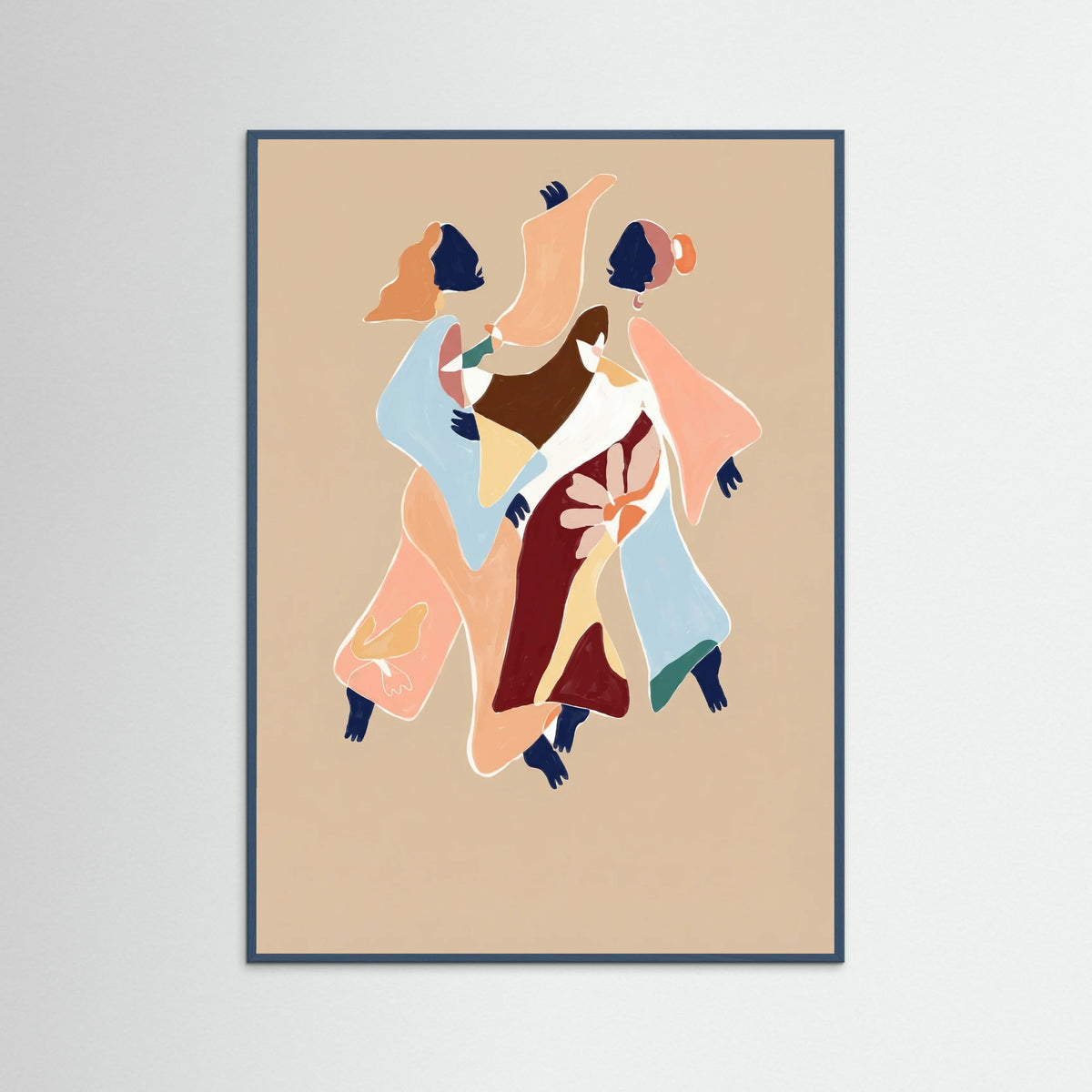 Teal Wood Joyful Embrace