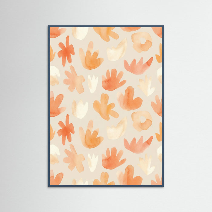Teal Wood Joyful Floral Cuts