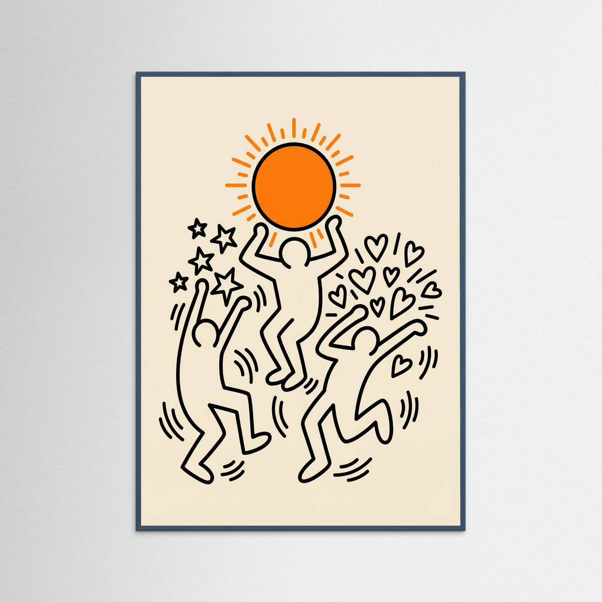 Teal Wood Joyful Floral Dance