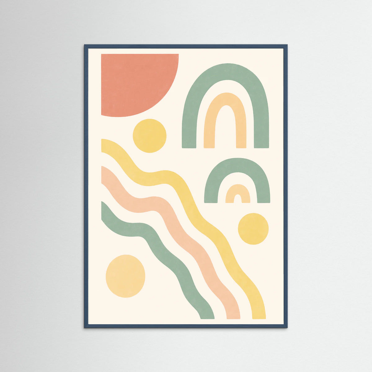 Teal Wood Joyful Swirls