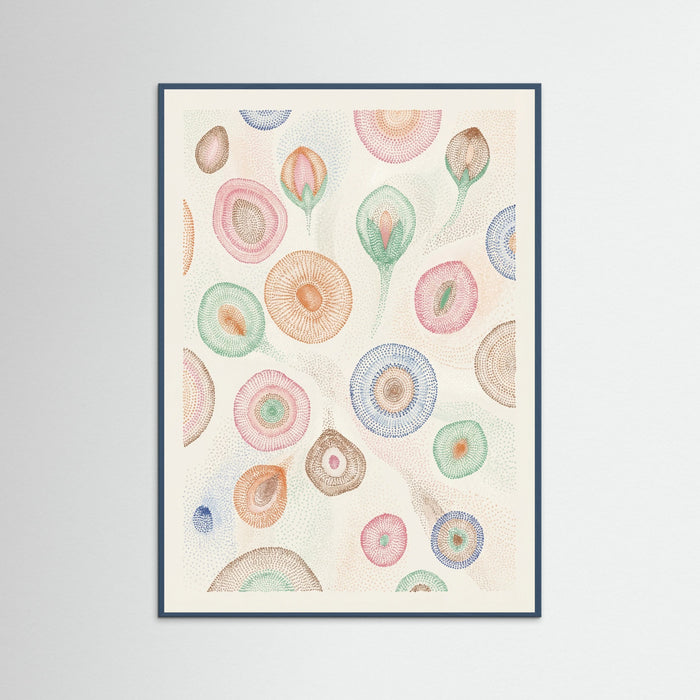 Teal Wood Klees Flourishing Dot